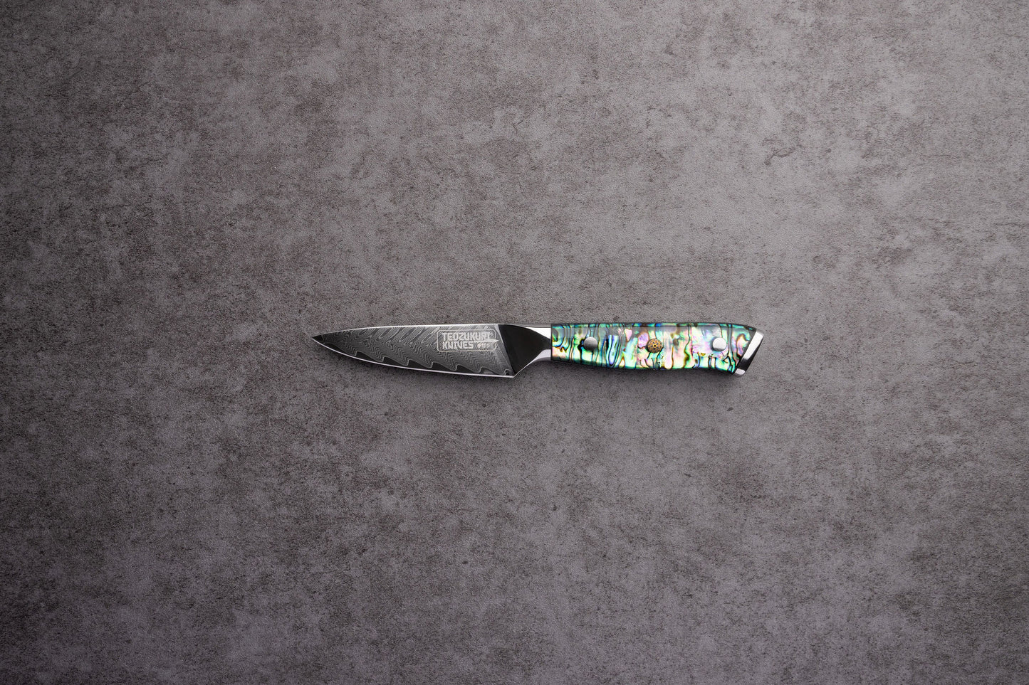 Awabi 5 Piece Set - 67 Layer Damascus with Abalone + Acrylic