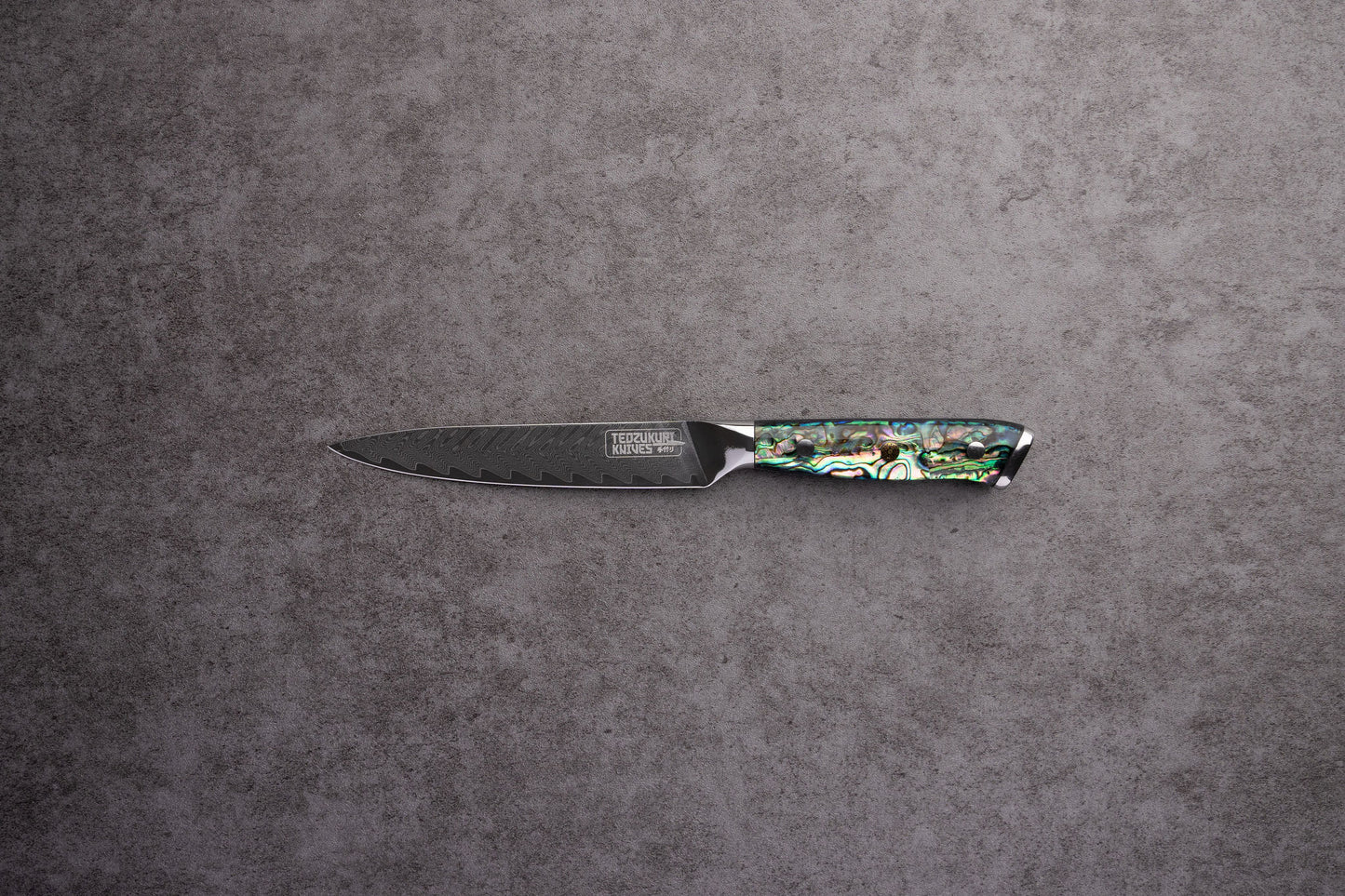 Awabi 5 Piece Set - 67 Layer Damascus with Abalone + Acrylic