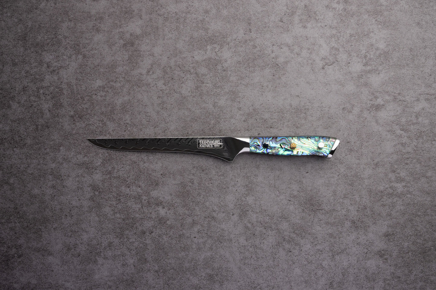 Awabi 5 Piece Set - 67 Layer Damascus with Abalone + Acrylic