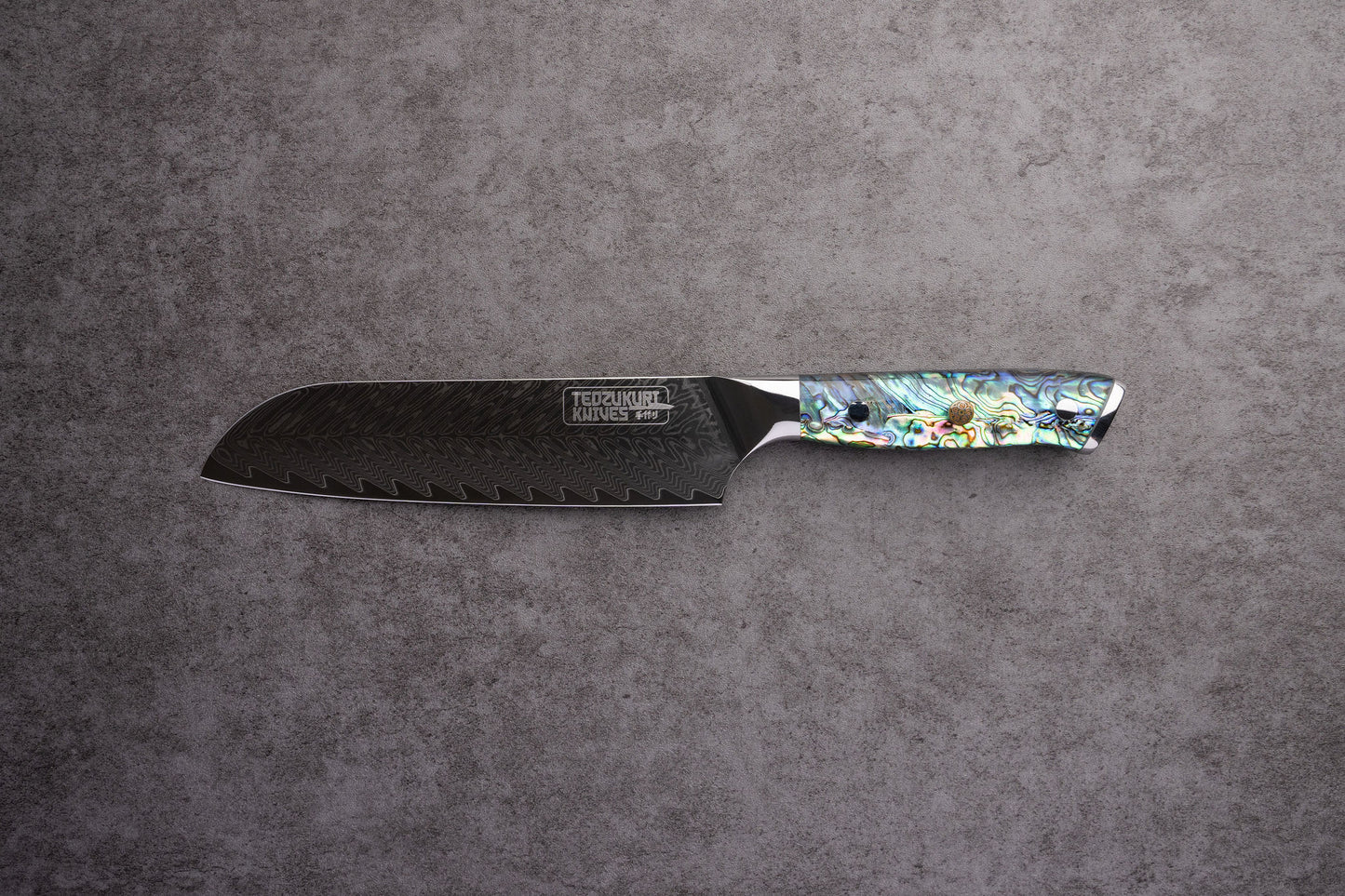 Awabi 5 Piece Set - 67 Layer Damascus with Abalone + Acrylic