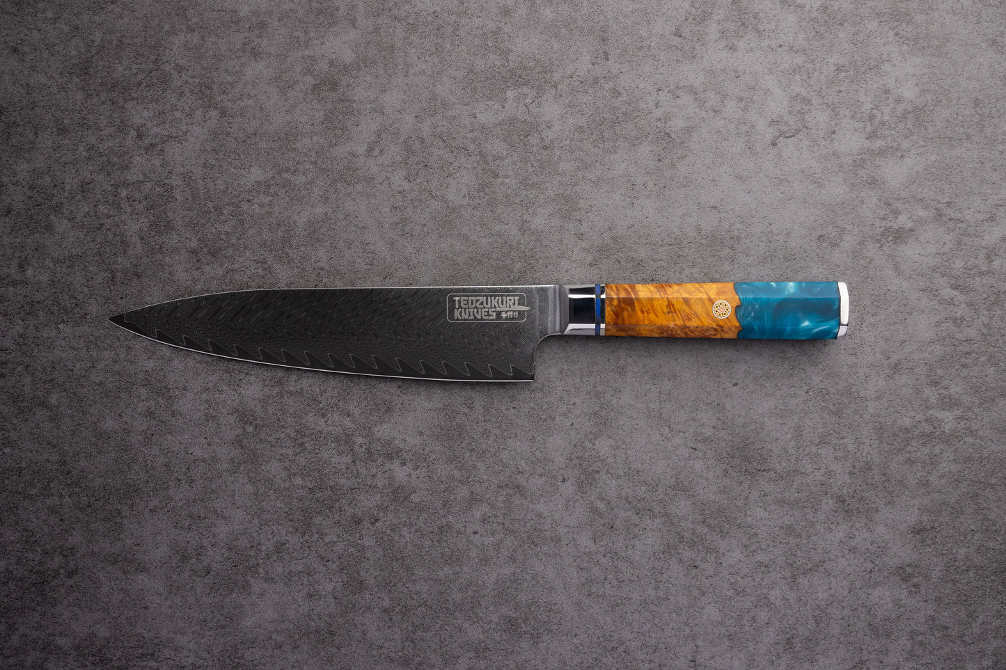 Kaigan 67 Layer Japanese Damascus with Burlwood + Acrylic - Individual Knives