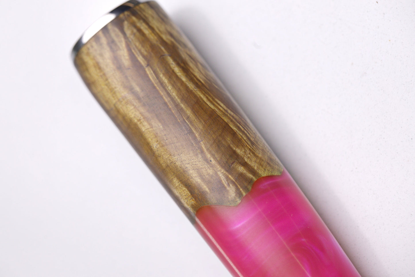 Pinku Chef 210mm 67 Layer Japanese Damascus with Burlwood + Pink Acrylic