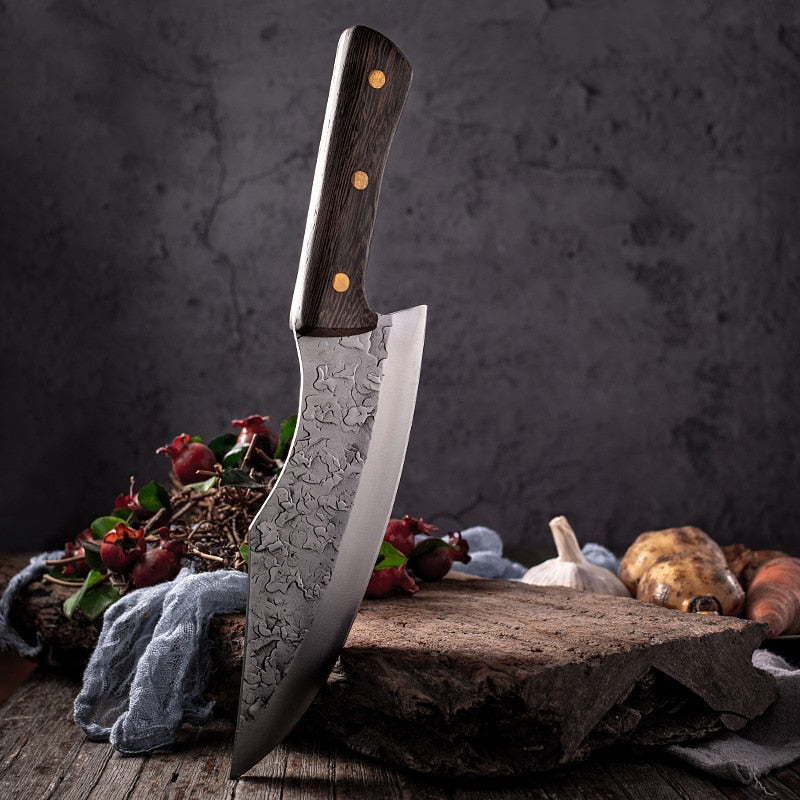 Nikuya Butchers 195mm 5Cr15mov Steel with Chicken Wing Wood