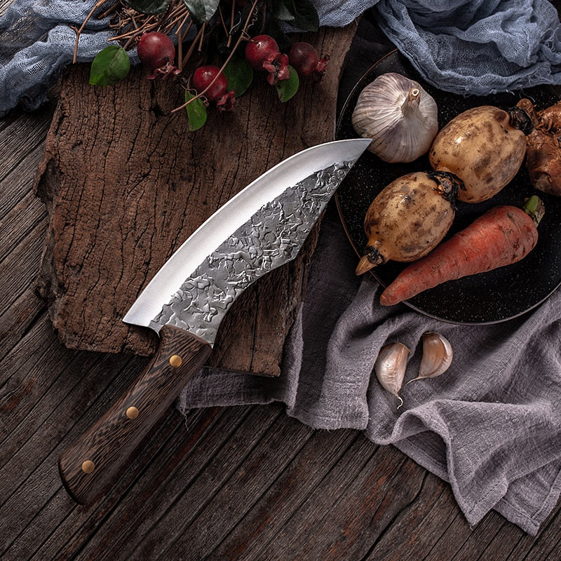 Nikuya Butchers 195mm 5Cr15mov Steel with Chicken Wing Wood