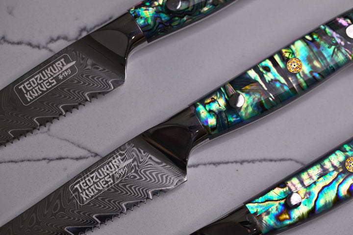 Awabi Series Individual Damascus Knives