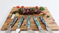 EOFY Awabi 5 Piece Damascus Knife Block Set