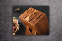 Acacia Wood Knife Block (6-Slot, Angled)