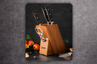 Acacia Wood Knife Block (6-Slot, Angled)