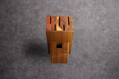 6 Slot Acacia Wood Angled Knife Block