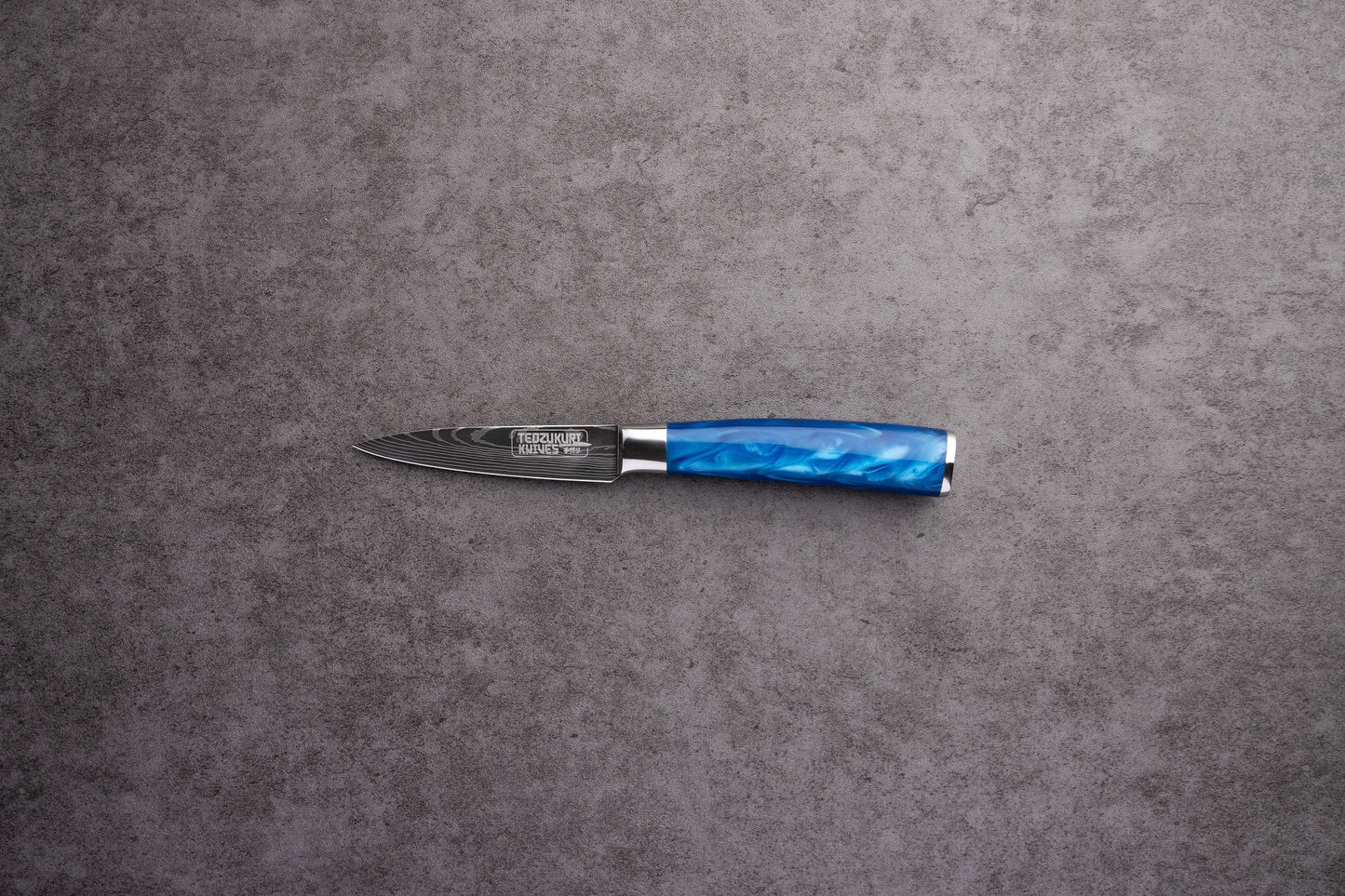 Epokishi 3,5 & 7 Piece Set - High Carbon Stainless Steel with Blue Acrylic