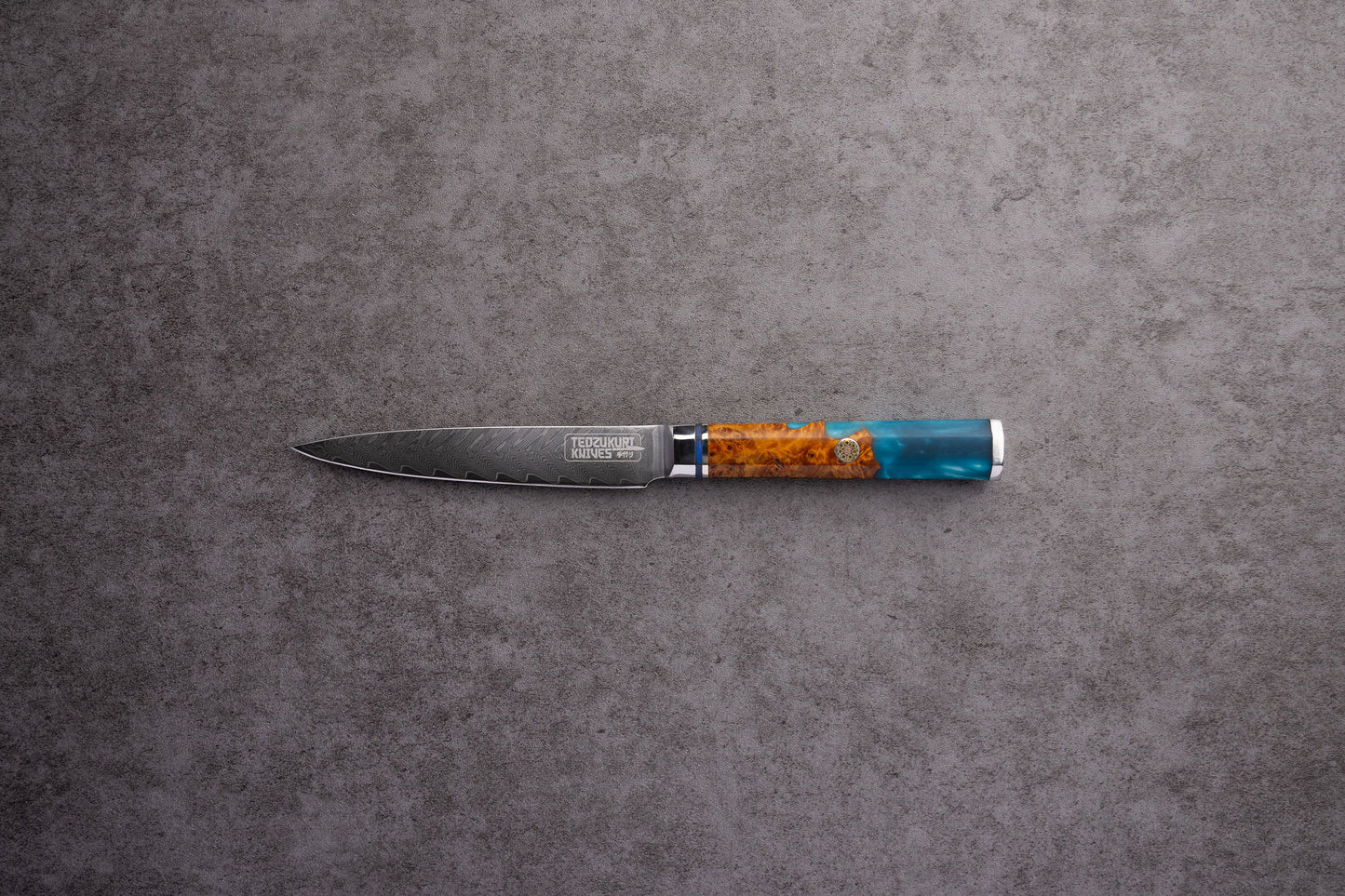 Kaigan 67 Layer Japanese Damascus with Burlwood + Acrylic - Individual Knives