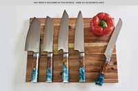 Kaigan Japanese Damascus Knife Set (9-Piece)