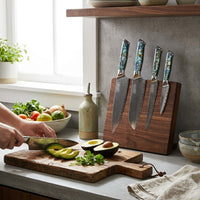 Awabi Damascus Knife Set (7-Piece)