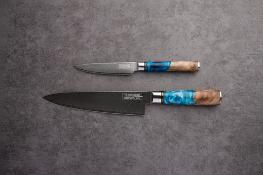 Enkei Japanese Damascus Knife Set (2-Piece)