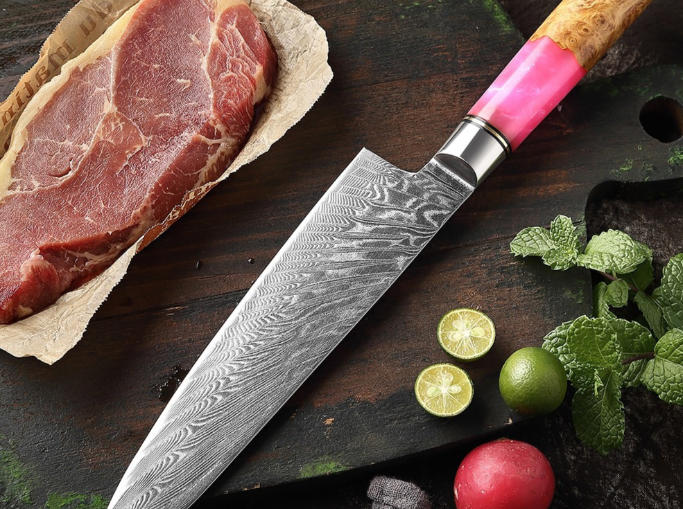 Pinku Series 8" Damascus Chef's Knife