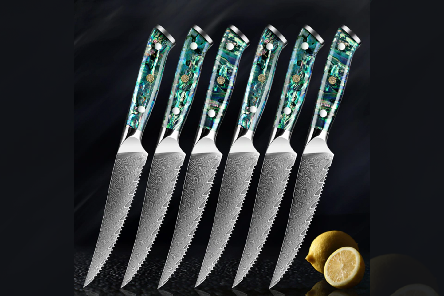 Awabi Series 1, 3, 4 or 6 Piece Steak Knives