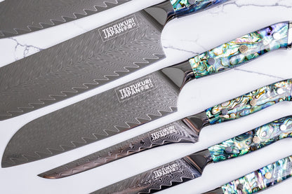 Awabi Series Individual Damascus Knives