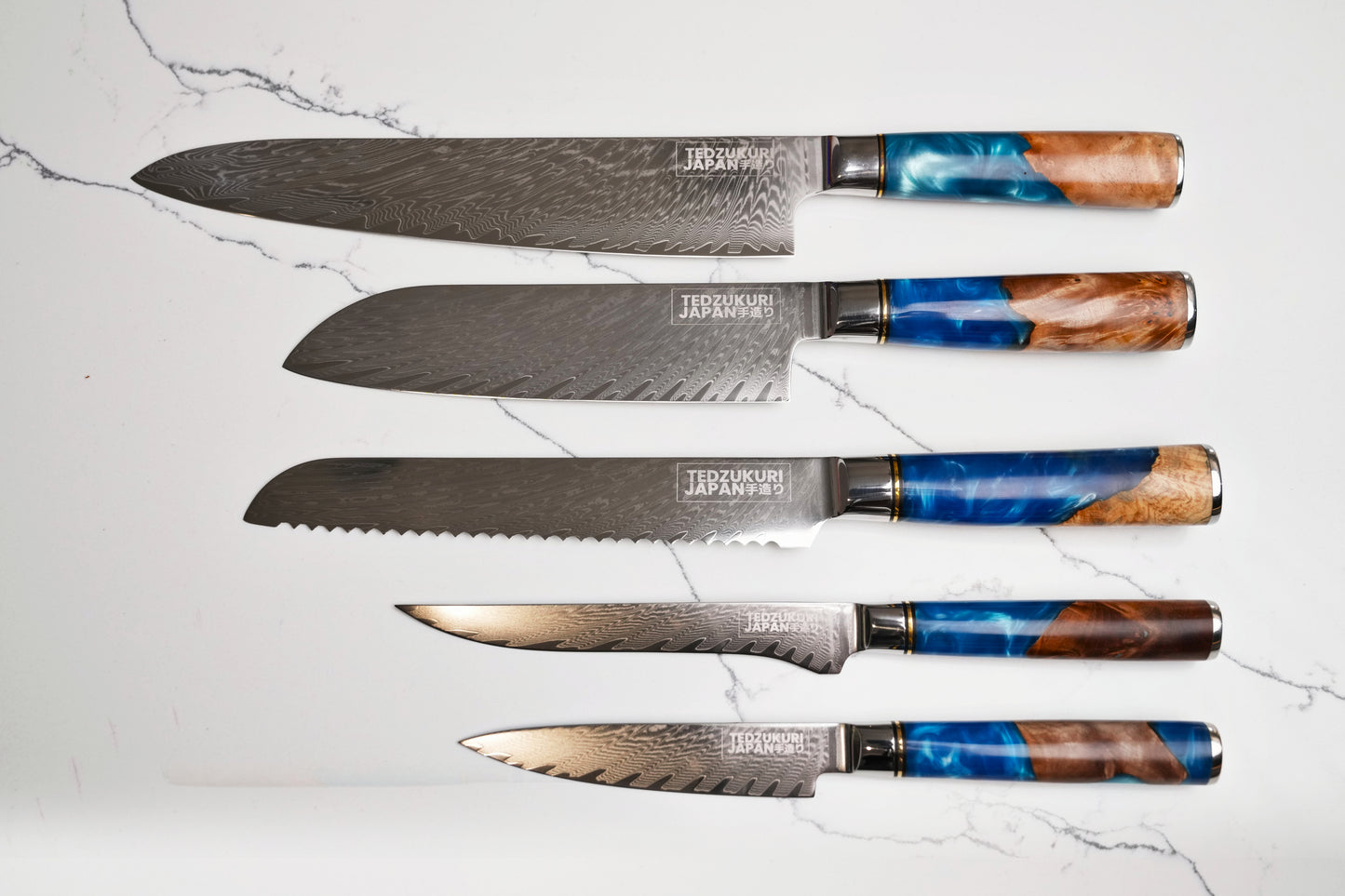 Enkei Series Individual Damascus Knives